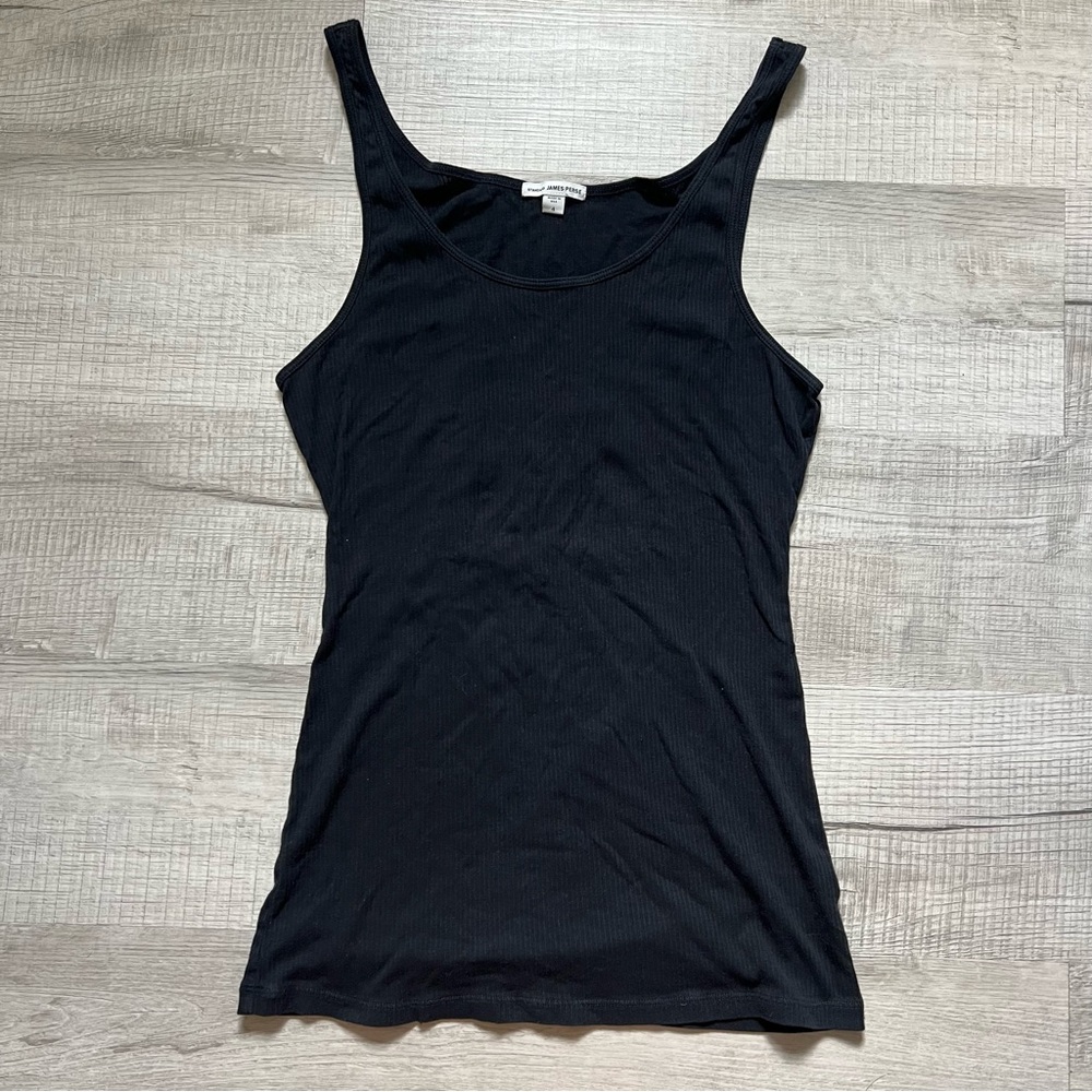 JAMES PERSE Black Daily Ribbed Tank Top Size 4 XL - Picture 4 of 11